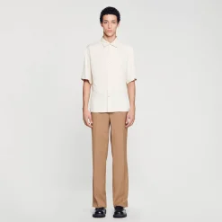 Homem Sandro Paris Camisa De Botao