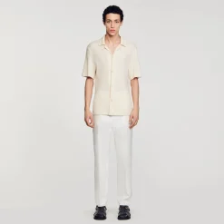 Homem Sandro Paris Camisa De Gola Italiana