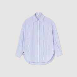 Mulheres Sandro Paris Camisa Decorada Com Coracoes De Strass