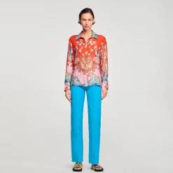 Mulheres Sandro Paris Camisa Estampada