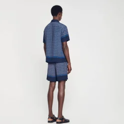 Homem Sandro Paris Camisa Estampada Manga Curta