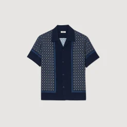Homem Sandro Paris Camisa Estampada Manga Curta