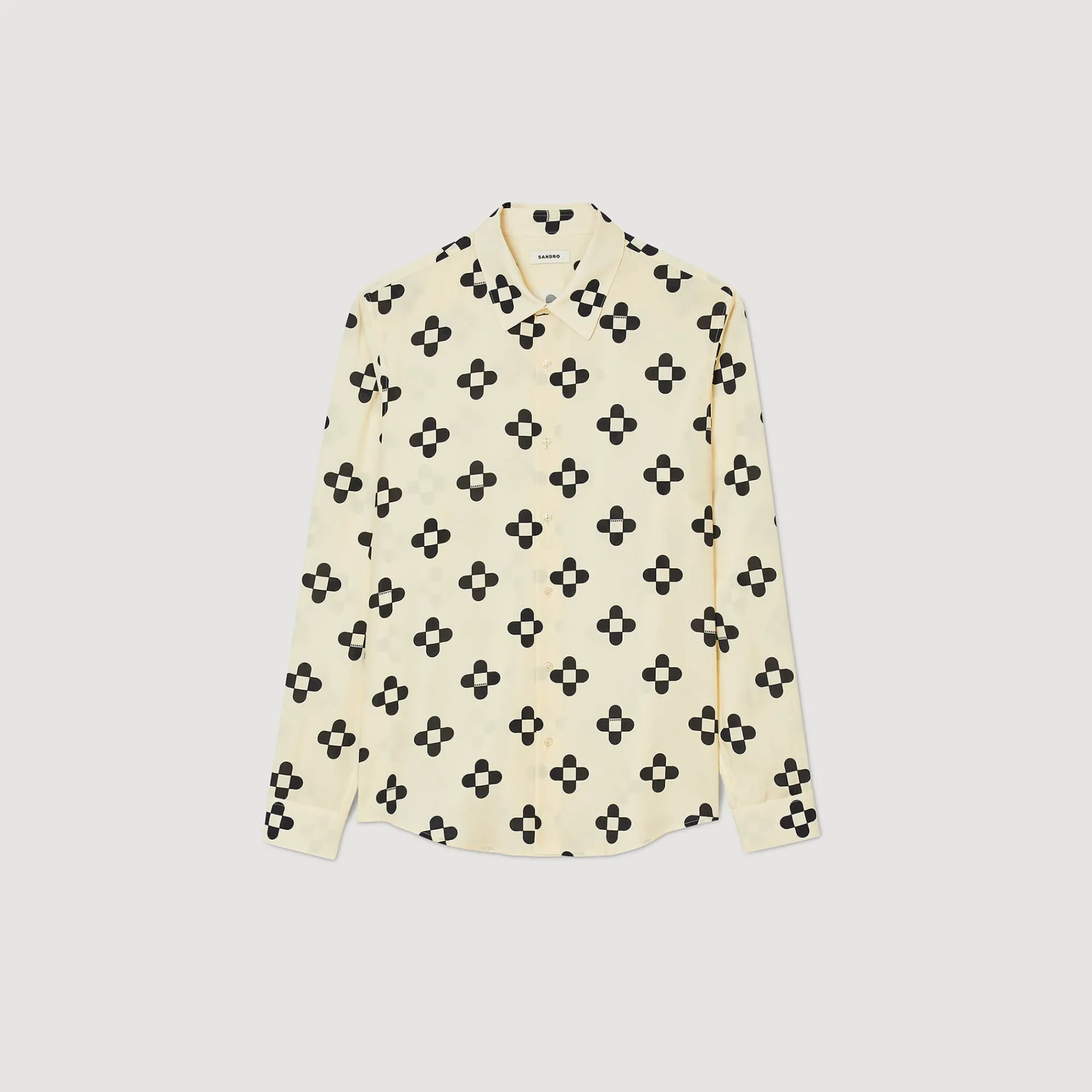 Homem Sandro Paris Camisa Flor Cruzada