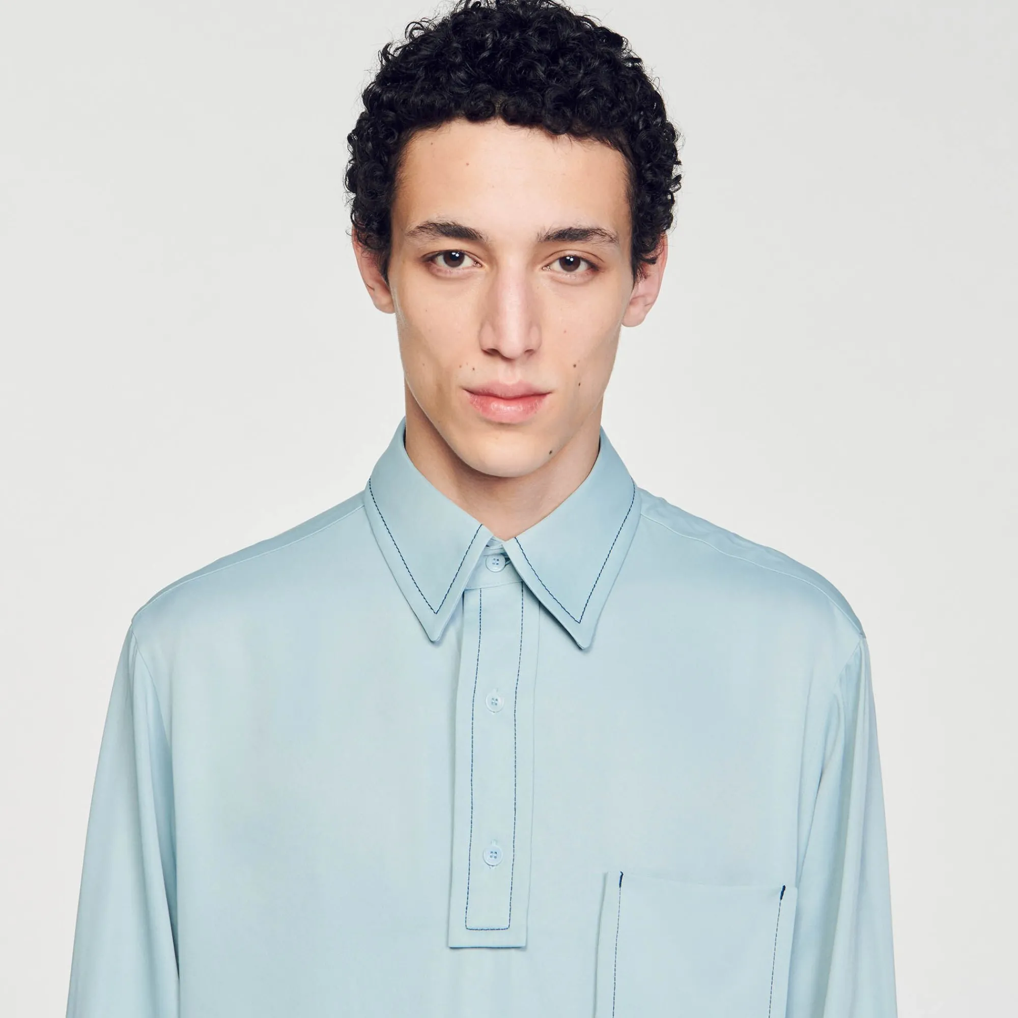 Homem Sandro Paris Camisa Fluida