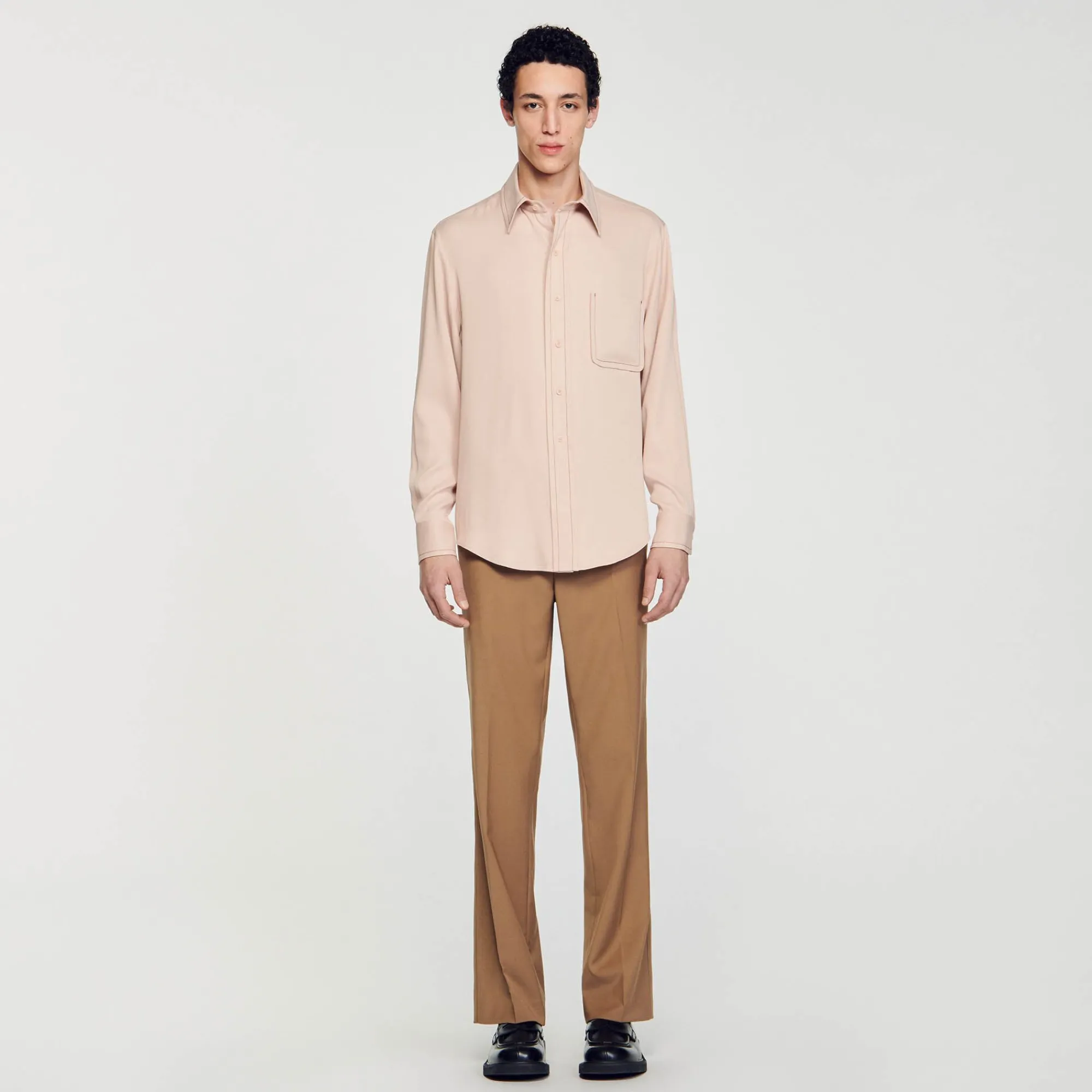 Homem Sandro Paris Camisa Fluida