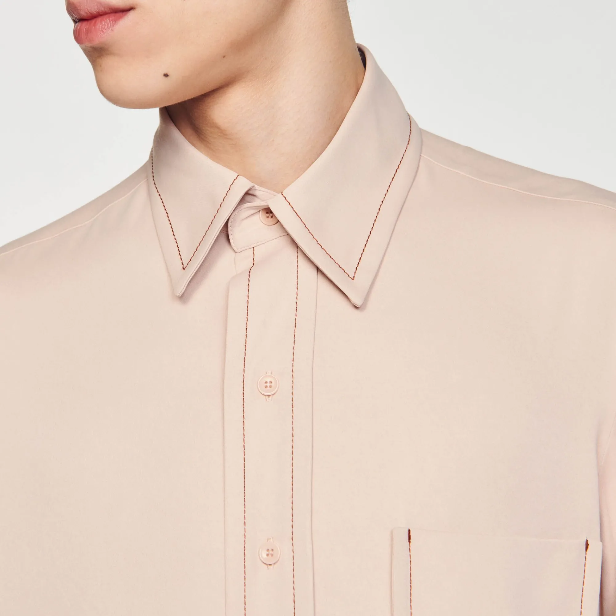 Homem Sandro Paris Camisa Fluida