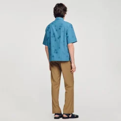 Homem Sandro Paris Camisa Grande Em Jacquard