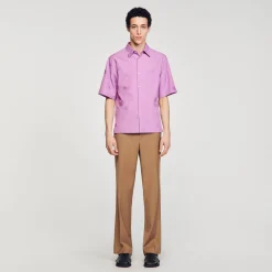 Homem Sandro Paris Camisa Grande Em Jacquard