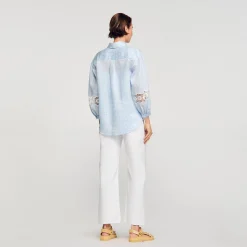 Mulheres Sandro Paris Camisa Listrada