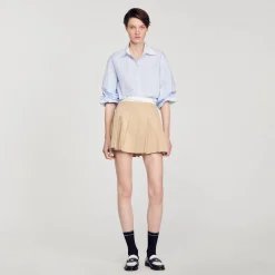 Mulheres Sandro Paris Camisa Listrada Com Strass