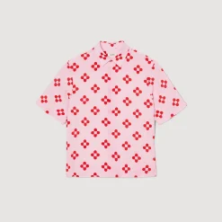 Homem Sandro Paris Camisa Manga Curta Flor Cruzada