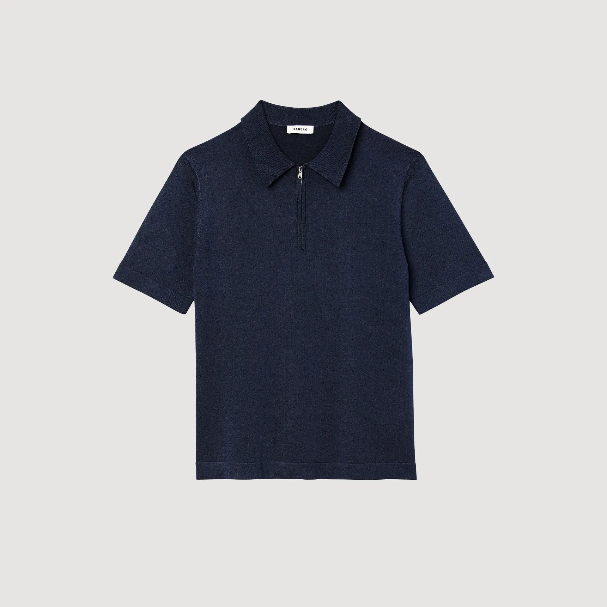 Homem Sandro Paris Camisa Polo De Malha Com Gola Com Ziper