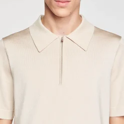 Homem Sandro Paris Camisa Polo De Malha Com Gola Com Ziper