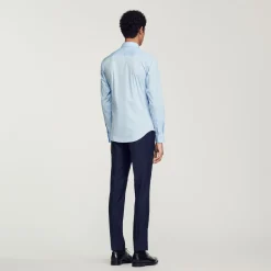 Homem Sandro Paris Camisa Slim Fit De Algodao Stretch