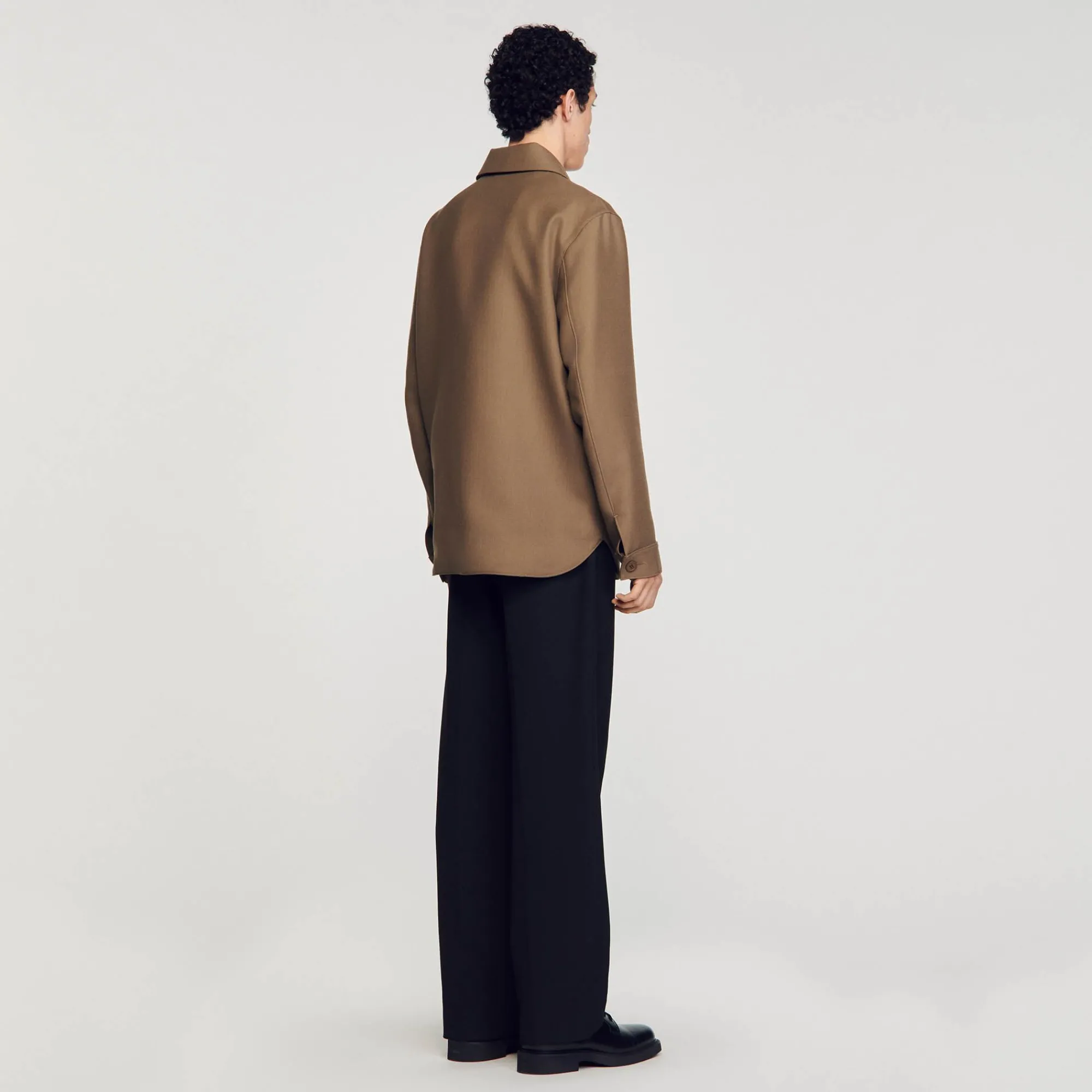 Homem Sandro Paris Camiseta Abotoada