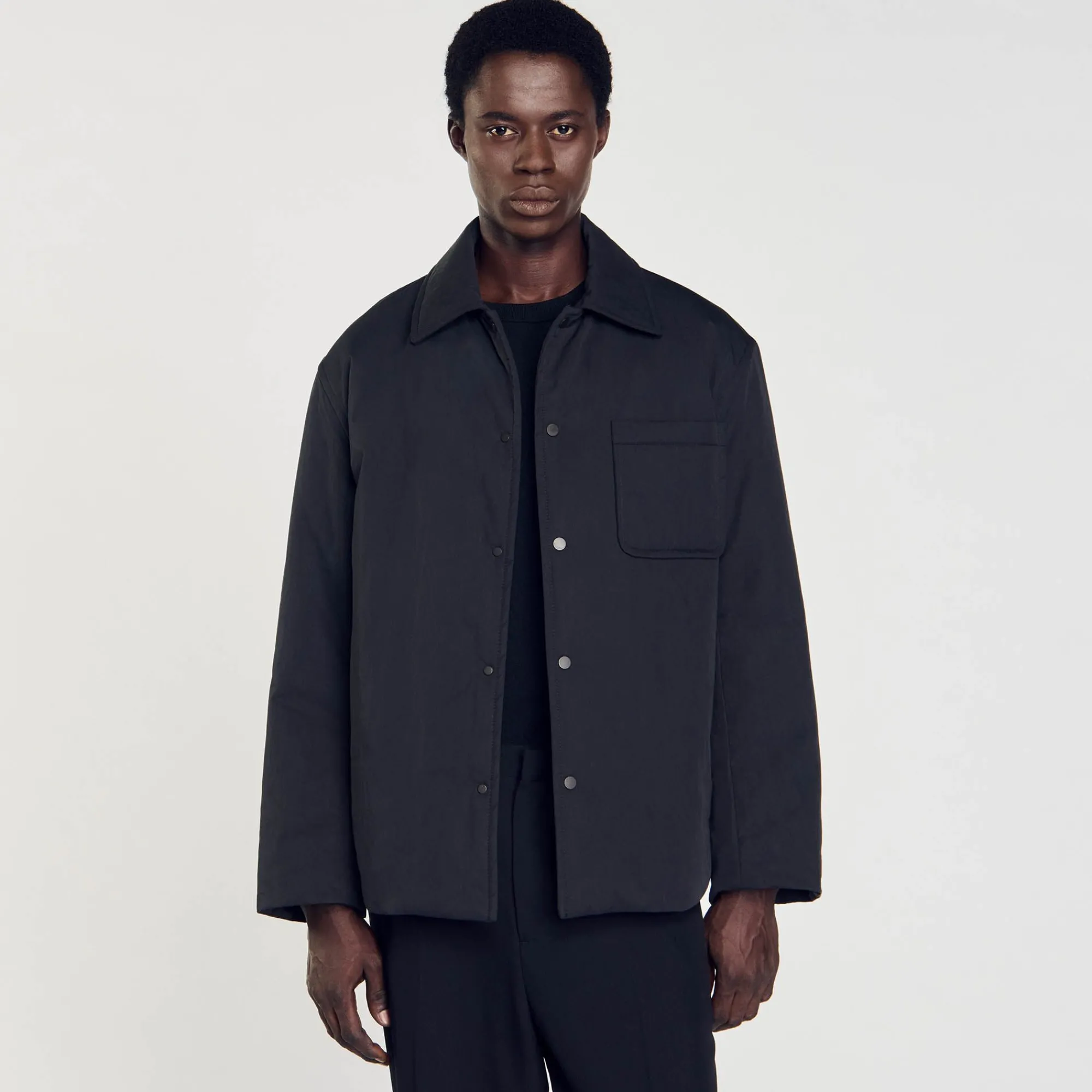 Homem Sandro Paris Camiseta Acolchoada