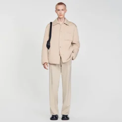 Homem Sandro Paris Camiseta Acolchoada