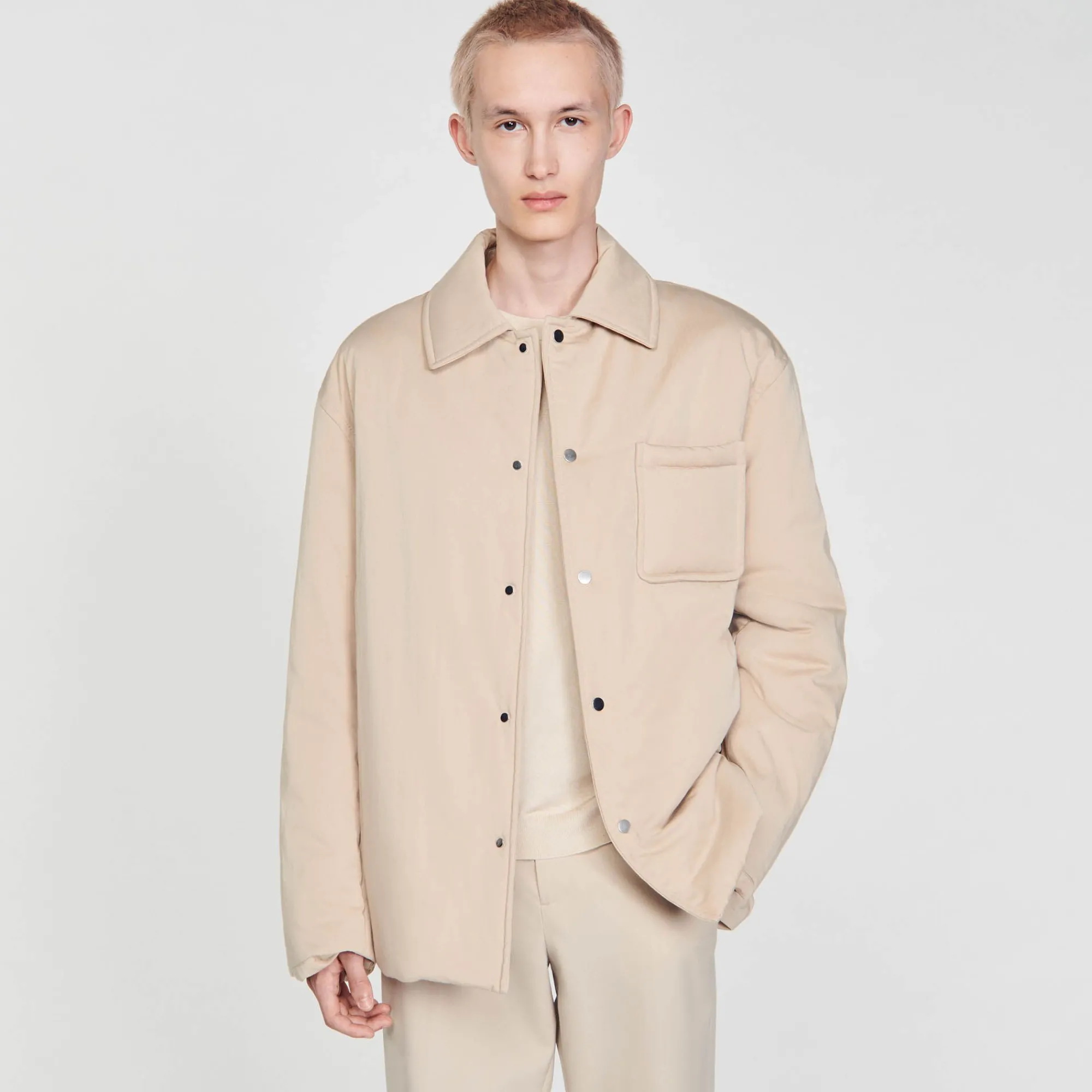 Homem Sandro Paris Camiseta Acolchoada