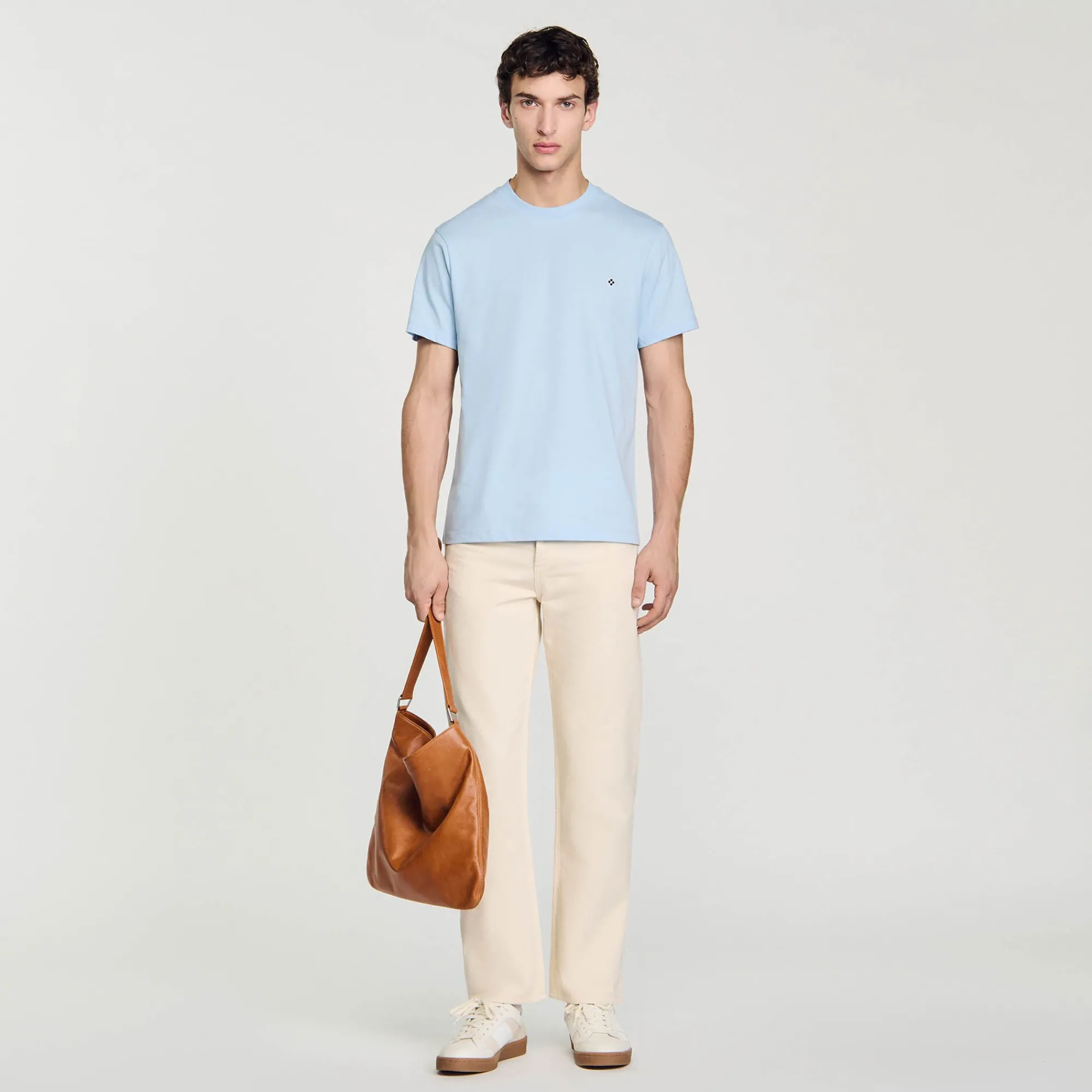 Homem Sandro Paris Camiseta Com Patch Cruzado Quadrado