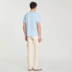 Homem Sandro Paris Camiseta Com Patch Cruzado Quadrado