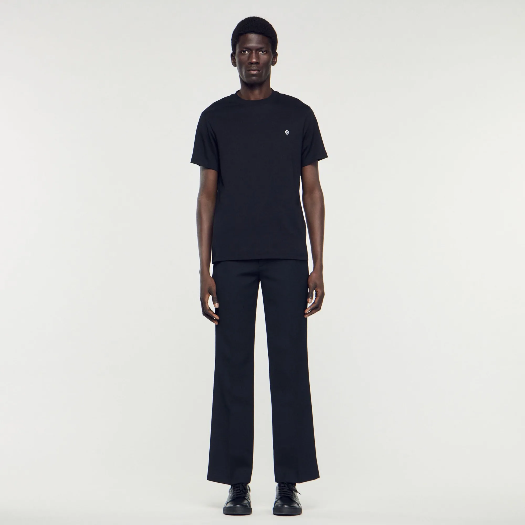 Homem Sandro Paris Camiseta Com Patch Cruzado Quadrado