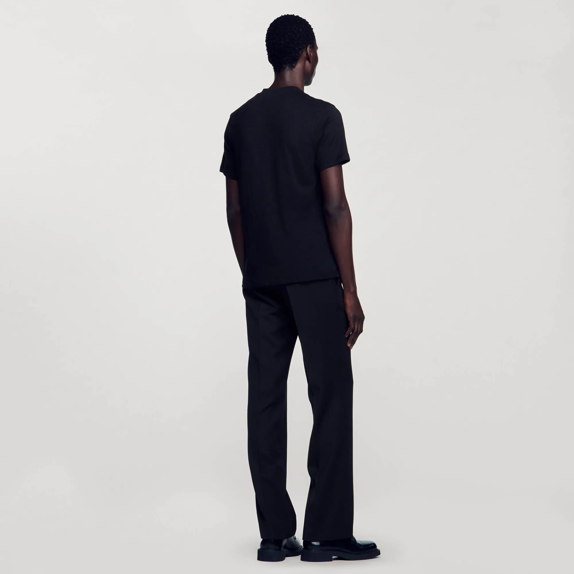 Homem Sandro Paris Camiseta Com Patch Cruzado Quadrado