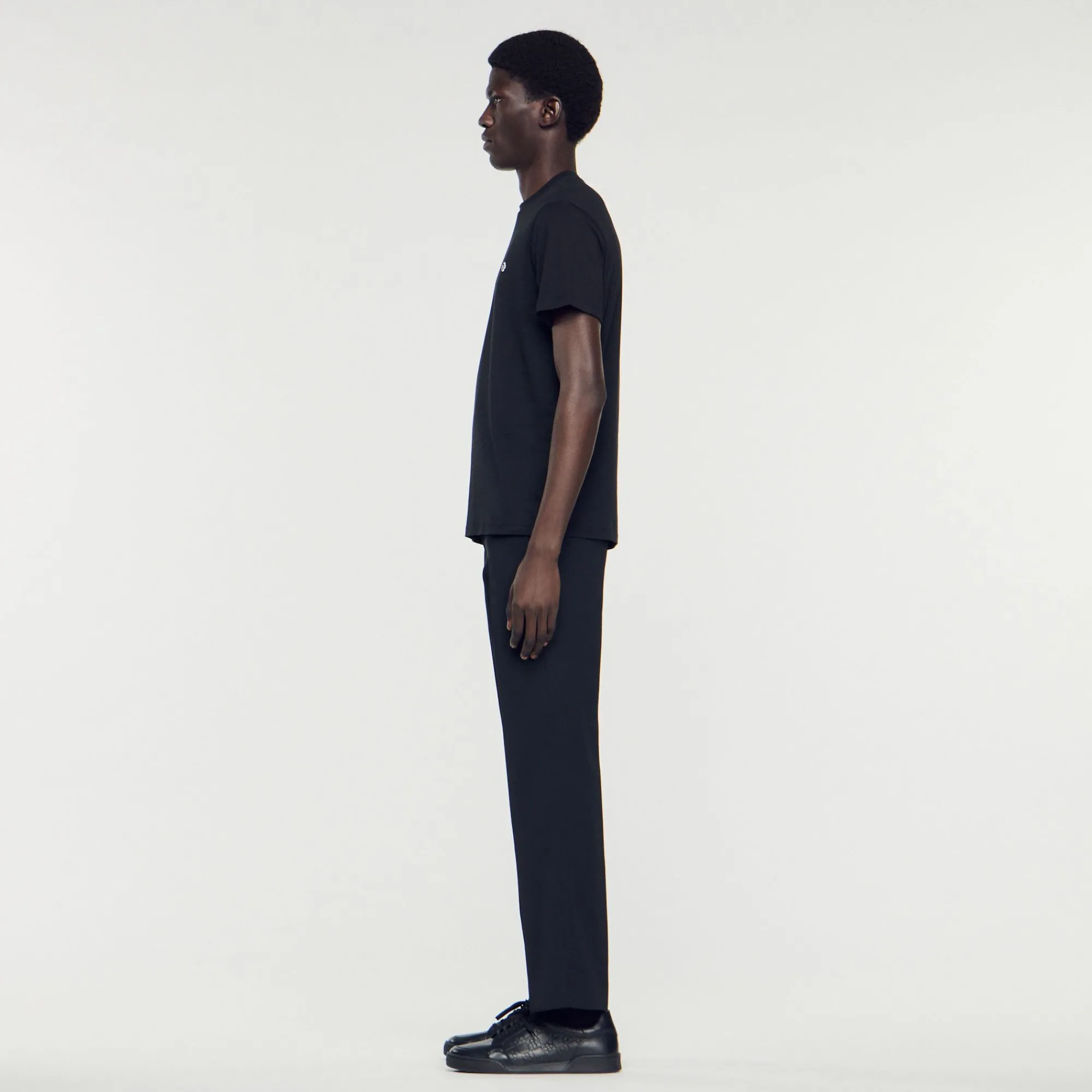 Homem Sandro Paris Camiseta Com Patch Cruzado Quadrado