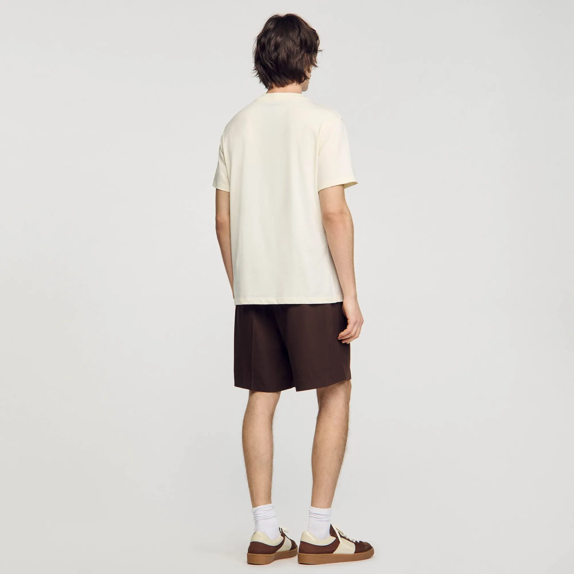 Homem Sandro Paris Camiseta Com Patch Cruzado Quadrado