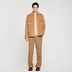 Homem Sandro Paris Camiseta Com Ziper