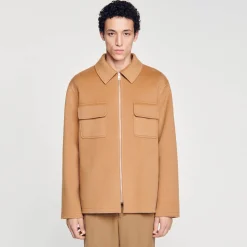 Homem Sandro Paris Camiseta Com Ziper