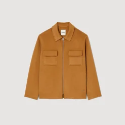 Homem Sandro Paris Camiseta Com Ziper