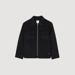 Homem Sandro Paris Camiseta Com Ziper