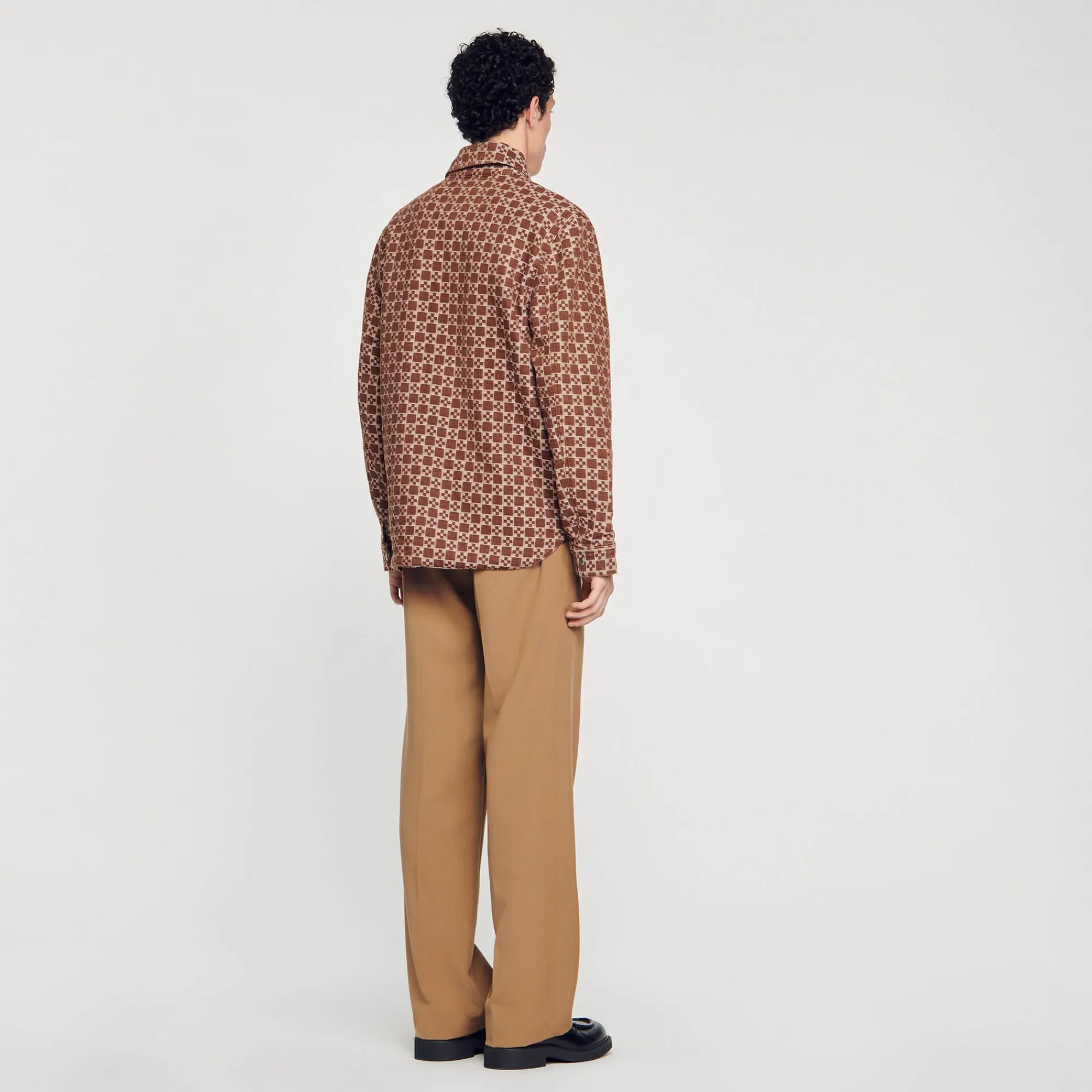 Homem Sandro Paris Camiseta Cruzada Quadrada