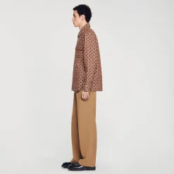 Homem Sandro Paris Camiseta Cruzada Quadrada