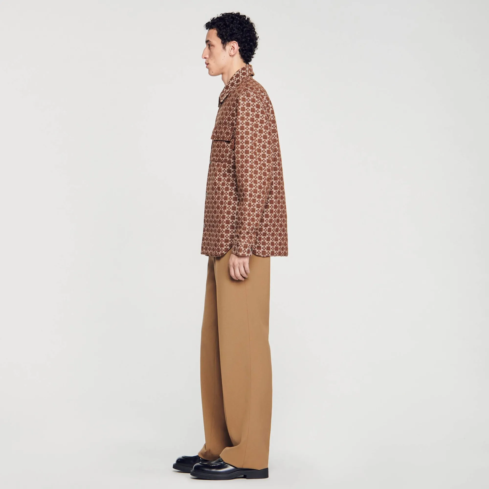 Homem Sandro Paris Camiseta Cruzada Quadrada