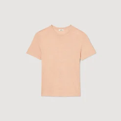 Homem Sandro Paris Camiseta De Linho Certificada