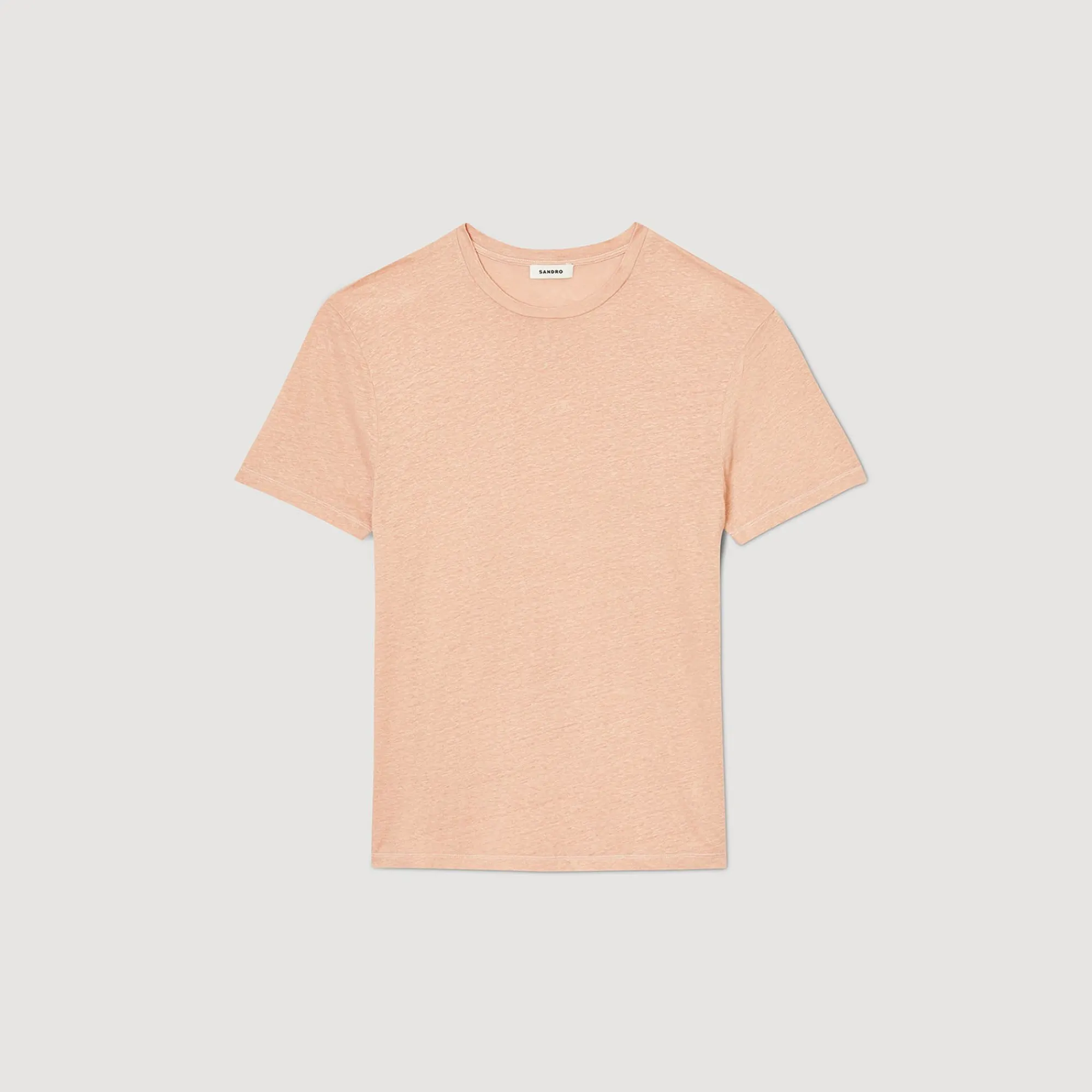 Homem Sandro Paris Camiseta De Linho Certificada