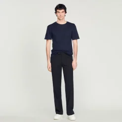 Homem Sandro Paris Camiseta De Linho Certificada