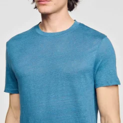 Homem Sandro Paris Camiseta De Linho Certificada