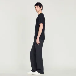 Homem Sandro Paris Camiseta De Linho Certificada