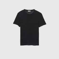 Homem Sandro Paris Camiseta De Linho Certificada