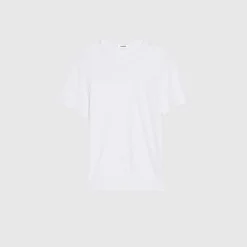 Homem Sandro Paris Camiseta De Linho Certificada