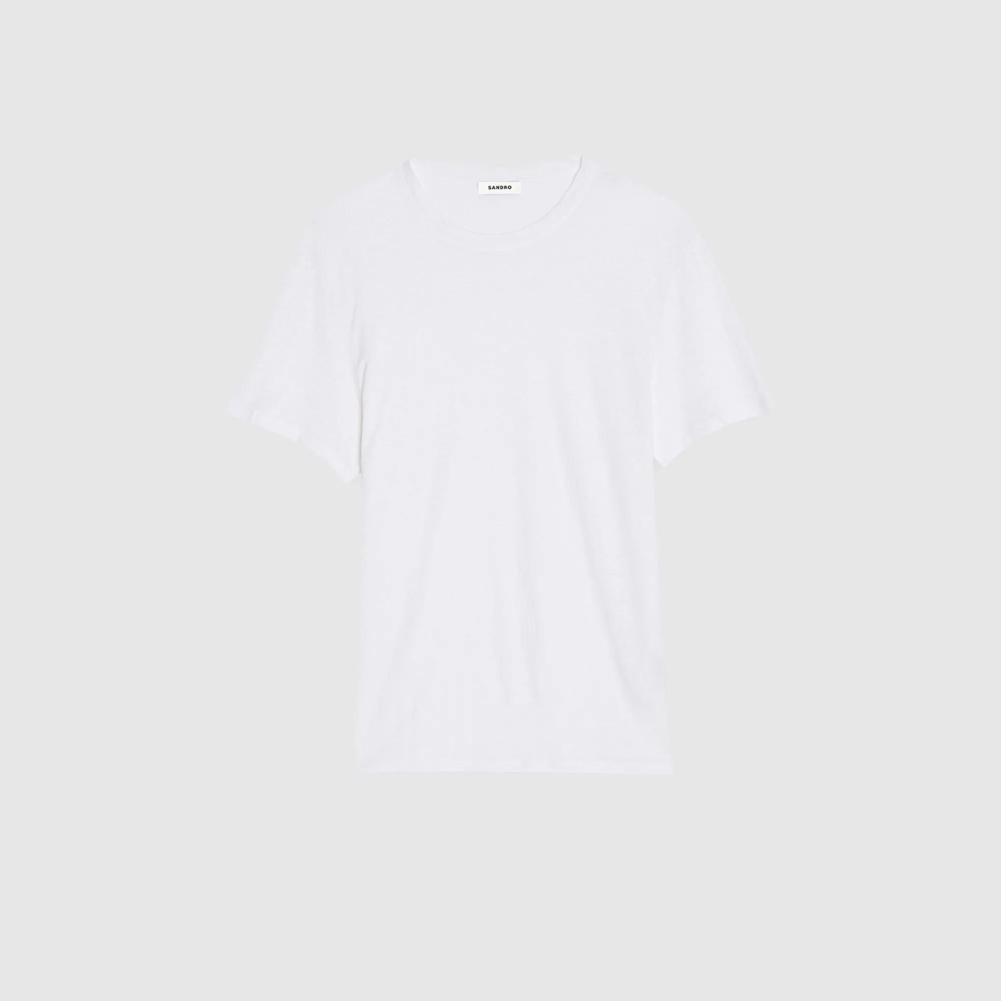 Homem Sandro Paris Camiseta De Linho Certificada