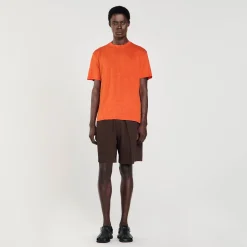 Homem Sandro Paris Camiseta De Linho Certificada