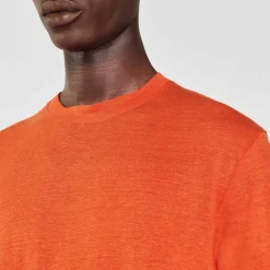 Homem Sandro Paris Camiseta De Linho Certificada