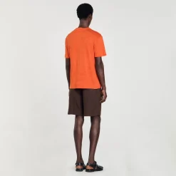 Homem Sandro Paris Camiseta De Linho Certificada