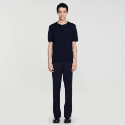 Homem Sandro Paris Camiseta De Malha