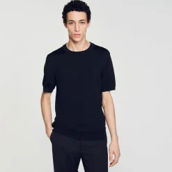 Homem Sandro Paris Camiseta De Malha