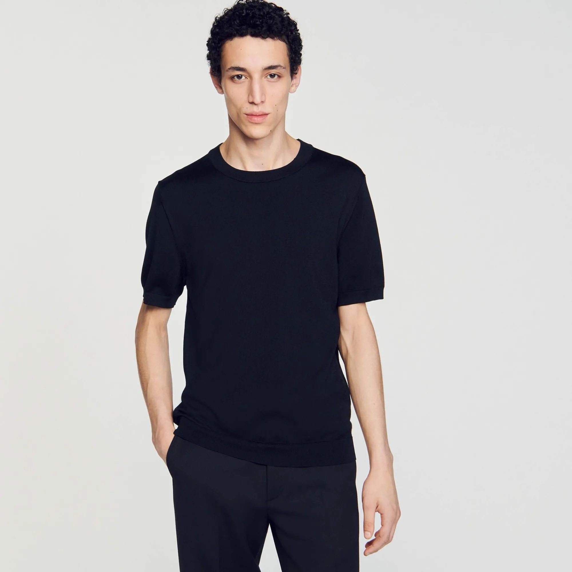 Homem Sandro Paris Camiseta De Malha