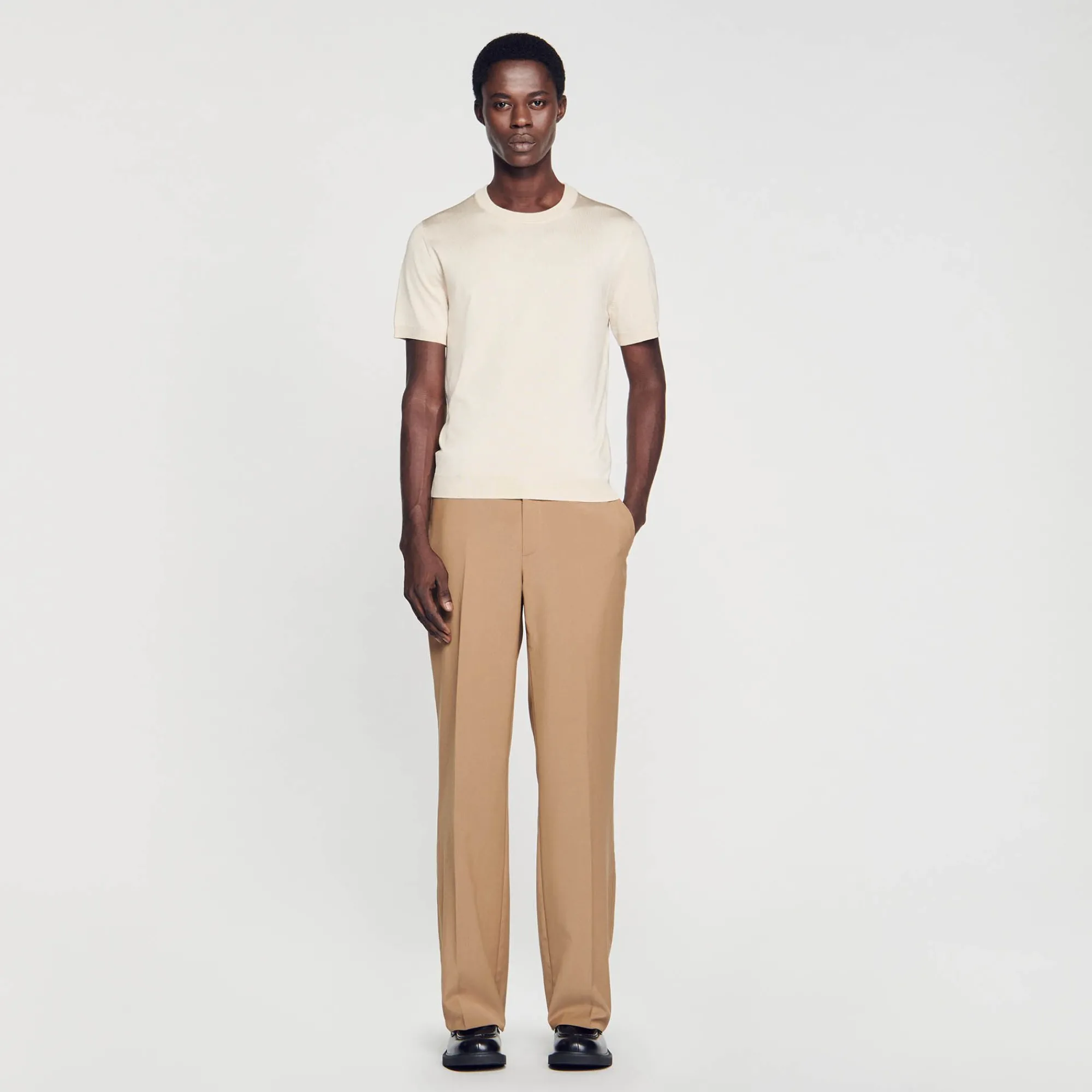 Homem Sandro Paris Camiseta De Malha